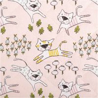 94665-Steppstoff-Baumwolle-Wendestoff-Katzen-Blumen-rosa-1-38m-Breite-IMG-3013.jpg Baumwoll-Steppstoff in 1,38 Meter Breite mit verspielten Katzenmotiven auf Rosa und floralem Muster auf der Rückseite. Vielseitiger Wendestoff, ideal für Kinderdecken, Taschen oder weiche Accessoires - Nahaufnahme