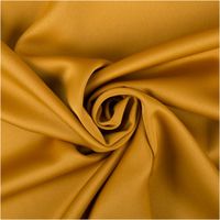 94713-Royal-Micro-Satin-Stoff-Meterware-senfgelb-1-40m-Breite-IMG-4098.jpg Royal Micro Satin Meterware in sattem Senfgelb, 1,40 m breit – glatte, seidig schimmernde Oberfläche im warmen Goldton, als Rolle fotografiert, ausdrucksstark und herbstlich-elegant kombinierbar - kunstvoll eingedreht in Falten