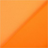 Royal Micro Satin Meterware in warmem Aprikose, 1,40 m breit – seidig glatte Oberfläche mit feinem Glanz im leuchtenden Orangeton, als Rolle fotografiert, frisch und vielseitig kombinierbar - mit Rueckseite