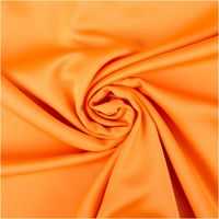 94715-Royal-Micro-Satin-Stoff-Meterware-aprikose-1-40m-Breite-IMG-4082.jpg Royal Micro Satin Meterware in warmem Aprikose, 1,40 m breit – seidig glatte Oberfläche mit feinem Glanz im leuchtenden Orangeton, als Rolle fotografiert, frisch und vielseitig kombinierbar - kunstvoll eingedreht in Falten