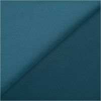 Royal Micro Satin Meterware in sattem Petrolblau, 1,40 m breit – glatte, seidig schimmernde Oberfläche im kräftigen Blau-Grün-Ton, als Rolle fotografiert, ausdrucksstark und edel kombinierbar - mit Rueckseite