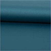 94720-Royal-Micro-Satin-Stoff-Meterware-Petrolblau-1-40m-Breite-IMG-4025.jpg Royal Micro Satin Meterware in sattem Petrolblau, 1,40 m breit – glatte, seidig schimmernde Oberfläche im kräftigen Blau-Grün-Ton, als Rolle fotografiert, ausdrucksstark und edel kombinierbar - ausgerollt und glatt liegend