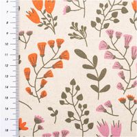 94759-Tischdeckenstoff-abwaschbar-Canvas-beschichtet-Blumen-Blaetter-natur-rot-rosa-gruen-1-48m-Breite-IMG-4641.jpg Abwaschbarer Canvas-Tischdeckenstoff, beschichtet, 1,48 m breit – naturheller Grund mit zarten Wiesenblumen in Rosa und Orange-Rot sowie olivfarbenen Blätterranken, lebhaft und charmant - mit Massband