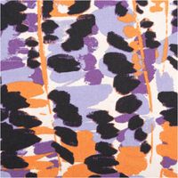 94768-Baumwollstoff-mit-40--Viskose-abstrakt-ecru-orange-lila-schwarz-1-48m-Breite-IMG-4518.jpg Baumwoll-Viskose-Stoff (40% Viskose), 1,48 m breit, in Ecru mit abstraktem Muster aus schwarzen Pinselflecken sowie orange und lila Farbflächen – ausdrucksstark und modern - nahaufnahme