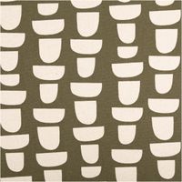 94772-Canvas-Stoff-mit-70--Baumwolle-Leinenlook-abstrakt-gruen-natur-1-48m-Breite-IMG-4558.jpg Canvas-Stoff im Leinenlook (70% Baumwolle), 1,48 m breit, in Grün-Natur mit grafischem Halbkreis-Muster in Ecru auf olivgrünem Grund – geometrisch, zeitlos und vielseitig einsetzbar - Vollansicht