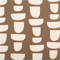 94773-Canvas-Stoff-mit-70--Baumwolle-Leinenlook-abstrakt-braun-natur-1-48m-Breite-IMG-4550.jpg Canvas-Stoff im Leinenlook (70% Baumwolle), 1,48 m breit, in Braun-Natur mit grafischem Halbkreis-Muster in Ecru auf braunem Grund – geometrisch, zeitlos und vielseitig einsetzbar - Vollansicht