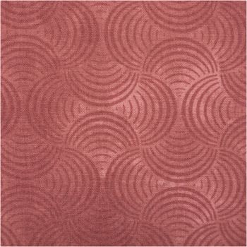 Baumwollstoff Popeline Vintage Washed, 1,40 m breit – Weinrot-Grund mit dezent tonigem Bogenmuster in geschwungener Kreisoptik, leicht verblasster Look, weich und vielseitig einsetzbar - Nahaufnahme