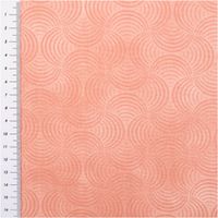 Baumwollstoff Popeline Vintage Washed, 1,40 m breit – sanft gewaschener Altrosa-Grund mit dezent tonigem Bogenmuster in geschwungener Kreisoptik, weich und leicht verblasst, ideal für Näh- und Patchworkprojekte - mit massband