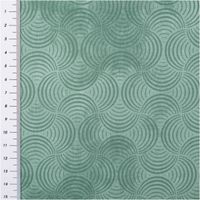 94822-Baumwollstoff-Popeline-Stoff-Bogen-Serie-Vintage-Washed-Mintgruen-1-40m-Breite-IMG-4176.jpg Baumwollstoff Popeline Vintage Washed, 1,40 m breit – Mintgrün-Grund mit dezent tonigem Bogenmuster in geschwungener Kreisoptik, leicht verblasster Look, weich und vielseitig einsetzbar - mit Massband