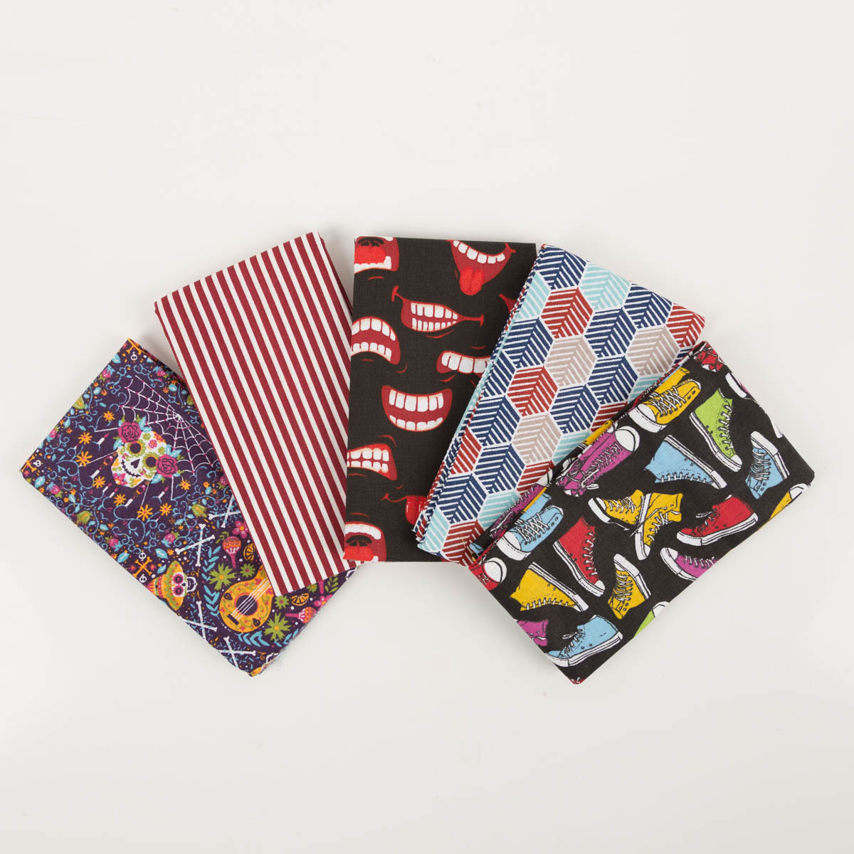 Baumwollstoff Patchwork Set Fiesta mit 5 Stoffabschnitten 44x55cm