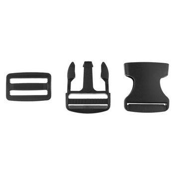 Steckverschluss Taschenverschluss Buckle Steckschnalle mit Dreisteg schwarz 38mm