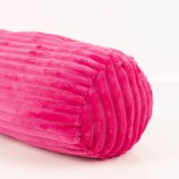 Nackenrolle Cord Plüsch pink 20x45cm Rosa Nackenkissen aus weichem, geripptem Stoff