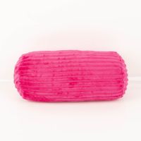 Nackenrolle Cord Plüsch pink 20x45cm Zylinderförmiges Kissen Pink Cordstoff