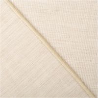 Gardinenstoff Leinenoptik Zabo mit Bleiband uni heller Naturton 300cm Breite Detailaufnahme der strukturierten Stofftextur in Beige mit sichtbarer Naht.