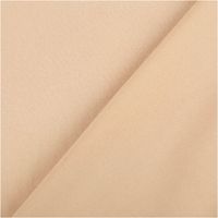 Viskosejersey mit Stretch in warmem Sandbeige – uni, weich fallend und angenehm elastisch. Als Rolle aufgewickelt präsentiert. Breite: 1,40 m. Ideal für Kleider, Tops und Jerseymode - mit Rueckseite