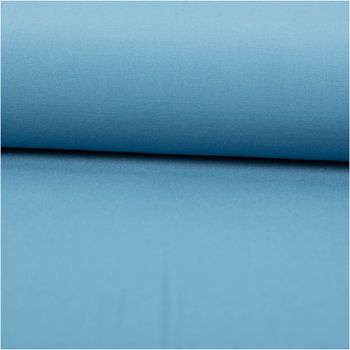 Viskosejersey mit Stretch in frischem Hellblau – uni, weich fallend und angenehm elastisch. Als Rolle aufgewickelt präsentiert. Breite: 1,40 m. Ideal für Kleider, Tops und Jerseymode - ausgerollt und glatt liegend