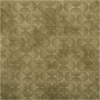 Baumwollpopeline mit ineinandergreifenden Bogenlinien-Kreisen auf dunkelgrünem Vintage-Washed-Untergrund – erdige Olivtöne, grafisch und markant, weich und leicht. Breite: 1,40 m. Ideal für Näh- und Quiltprojekte - Vollansicht