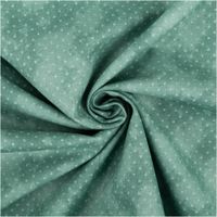 94972-Baumwollstoff-Popeline-Stoff-Puenktchen-Serie-Vintage-Washed-Mintgruen-1-40m-Breite-IMG-5541.jpg Baumwollpopeline mit feinen weißen Pünktchen auf mintgrünem Untergrund im Vintage-Washed-Look – weich, leicht und vielseitig. Breite: 1,40 m. Ideal für Näh- & Quiltprojekte - kunstvoll eingedreht in Falten