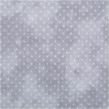 Baumwoll-Popeline „Vintage Washed", 1,40 m breit, in Hellgrau mit feinen weißen Pünktchen und leichtem Used-Look – zart, dezent strukturiert und vielseitig für Mode oder Dekoration - Nahaufnahme