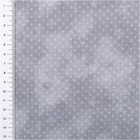Baumwoll-Popeline „Vintage Washed", 1,40 m breit, in Hellgrau mit feinen weißen Pünktchen und leichtem Used-Look – zart, dezent strukturiert und vielseitig für Mode oder Dekoration - mit Massband