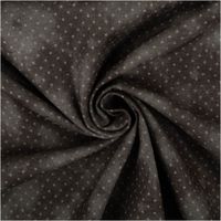 Baumwoll-Popeline „Vintage Washed", 1,40 m breit, in Schwarz mit feinen hellen Pünktchen und leichtem Used-Look – dunkel, dezent strukturiert und vielseitig für Mode oder anspruchsvolle Dekoration - kunstvoll eingedreht in Falten