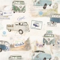 94990-Baumwollstoff-Halbpanama-VW-Original-Vintage-Bus-Beige-Blau-Gruen-1-40m-Breite-IMG-6087.jpg Baumwoll-Halbpanama mit fotorealistischen VW-Bullis in Grün und Blau, Vintage-Karten, Schriftzügen und „Beach Club"-Motiven auf beigem Grund – nostalgisch, detailreich und unverkennbar. Breite: 1,40 m - Vollansicht