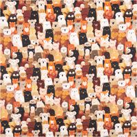 95000-Baumwollstoff-Popeline-Stoff-Allover-Tiere-braun-1-40m-Breite-IMG-6166.jpg Baumwollpopeline mit einem dicht gepackten Allover-Print niedlicher Tiere – Bären, Koalas, Füchse und Igel in warmen Braun- und Erdtönen – detailreich und bezaubernd. Breite: 1,40 m. Ideal für Kinderprojekte - Vollansicht