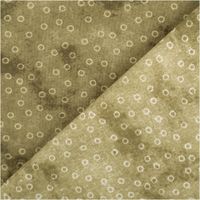 95009-Baumwollstoff-Popeline-Stoff-Kreise-Serie-Vintage-Washed-Olivgruen-1-40m-Breite-IMG-5735.jpg Baumwollpopeline mit hellen Kreisringen auf olivgrünem Vintage-Washed-Untergrund – erdige, warm changierende Khakitöne, weich und leicht. Breite: 1,40 m. Ideal für Näh- und Quiltprojekte - mit Rueckseite