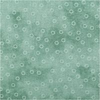 Baumwollpopeline mit weißen Kreisringen auf mintgrünem Vintage-Washed-Untergrund – sanft changierende Pastelltöne, weich und leicht. Breite: 1,40 m. Perfekt für Näh- und Quiltprojekte - Nahaufnahme
