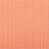 Ripp-Jacquard-Jersey aus Baumwolle mit feiner, geprägter Streifenstruktur in warmem Coral – weich, elastisch und mit angenehmer Oberflächentextur. Breite: 1,35 m. Ideal für Tops und Jerseymode - Nahaufnahme