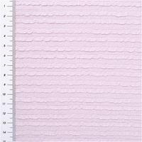 Ripp-Jacquard-Jersey aus Baumwolle mit feiner, geprägter Streifenstruktur in zartem Lila – weich, elastisch und mit angenehmer Oberflächentextur. Breite: 1,35 m. Ideal für Tops und Jerseymode - mit Massband
