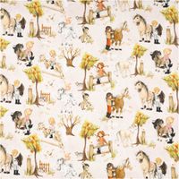 95042-Baumwollstoff-Webware-Uppsala-Pferde-Freunde-hellbeige-bunt-von-Swafing-1-47m-Breite-IMG-5916.jpg Baumwollwebware Uppsala von Swafing mit Mädchen, Ponys, Hühnern und Katze auf hellbeigem Grund – zart, nostalgisch illustriert und bezaubernd charmant. Breite: 1,47 m. Ideal für Kinderprojekte - Vollansicht