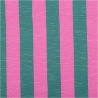 95048-Viskose-Stoff-Slub-Jersey-Happy-Stripes-by-Cherry-Picking-pink-gruen-von-Swafing-1-60m-Breite-IMG-5438.jpg Viskose-Slub-Jersey „Happy Stripes" by Cherry Picking von Swafing, 1,60 m breit, mit gleichmäßigen breiten Längsstreifen in Pink und Petrolgrün – weich, fließend und ein frischer Farb-Duo-Look - Nahaufnahme