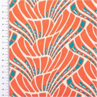 95055-Viskose-Stoff-Webware-Vienna-Coral-by-Bienvenido-Colorido-von-Swafing-koralle-1-50m-Breitevienna-IMG-5424.jpg Viskose-Webware „Vienna Coral" by Bienvenido Colorido von Swafing, 1,50 m breit, in Koralle mit grafischem Fächerblatt-Muster in Weiß und Türkis – lebhaft, sommerlich und ausdrucksstark - mit Massband