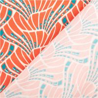 95055-Viskose-Stoff-Webware-Vienna-Coral-by-Bienvenido-Colorido-von-Swafing-koralle-1-50m-Breitevienna-IMG-5426.jpg Viskose-Webware „Vienna Coral" by Bienvenido Colorido von Swafing, 1,50 m breit, in Koralle mit grafischem Fächerblatt-Muster in Weiß und Türkis – lebhaft, sommerlich und ausdrucksstark - mit Rueckseite