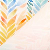 95060-Outdoor-Stoff-Canvas-Aurelia-Blaetter-ZigZag-wollweiss-bunt-wasserabweisend-von-Swafing-1-47m-Breite-IMG-5372.jpg Wasserabweisender Outdoor-Canvas „Aurelia" von Swafing, 1,47 m breit, in Wollweiß mit aquarelliertem Zickzack-Blattmuster in Gelb, Orange, Rot, Mint, Blau und Grün – farbenfroh und wetterfest - mit Rueckseite