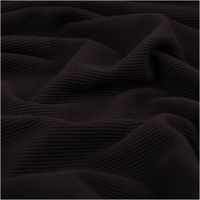 Rippjersey Ottoman in sattem Schwarz – uni, mit feiner, horizontal verlaufender Rippenstruktur, elastisch und weich. Als Rolle aufgewickelt präsentiert. Breite: 1,50 m. Ideal für Tops, Kleider und Jerseymode - stilvoll drapiert