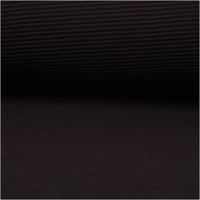 95088-Jersey-Stoff-Rippjersey-Ottoman-uni-Schwarz-1-50m-Breite-IMG-6273.jpg Rippjersey Ottoman in sattem Schwarz – uni, mit feiner, horizontal verlaufender Rippenstruktur, elastisch und weich. Als Rolle aufgewickelt präsentiert. Breite: 1,50 m. Ideal für Tops, Kleider und Jerseymode - ausgerollt und glatt liegend