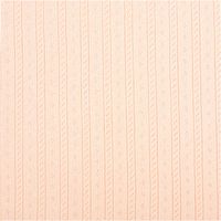 Strickstoff Ajour Pointelle aus Baumwolle in zartem Lachs – mit feinem Lochmuster und vertikalen Streifen, elastisch und weich. Als Rolle aufgewickelt präsentiert. Breite: 145 cm. Ideal für Tops und Sommerprojekte - Vollansicht