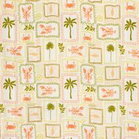 95212-Steppstoff-Musselin-Stoff-Wattierung-Doubleface-Abstrakt-Floral-fuchsia-1-30m-Breite-25279-051-5.jpg Rückseite des Musselin-Steppstoffs mit Hummern, Fischen, Palmen und dekorativen Rahmenmotiven