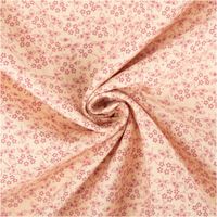 Baumwollstoff Popeline Stoff Allover Blümchen Serie Romantic Garden Altrosa Rosa-beiger Stoff, floral gemustert, zeigt Faltendetails und weichen Fall.