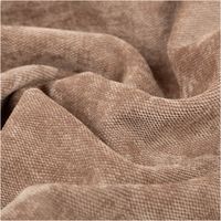 Detailaufnahme des weichen Stoffes in Hellbraun mit feiner Struktur.