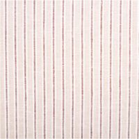 Viskose Stoff mit 30% Leinenanteil Streifen natur 137cm Breite Hellbeige Stoff mit vertikalem Streifenmuster in Rot und Weiss, Gesamtansicht der Struktur.
