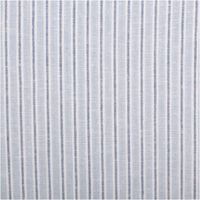 Viskose Stoff mit 30% Leinenanteil Streifen blau 137cm Breite Detailaufnahme eines gestreiften Stoffs mit blau-weissen Streifen und feiner Webstruktur.