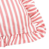 Kissenhülle Millie Ruffle rosa 3 Detailansicht Rüschenkante der Kissenhülle Millie Ruffle rosa