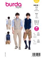 Burda Schnittmuster 5624 Damen Weste Burda Schnittmuster 5624 Damen Weste – Packung Vorderseite mit allen Modellvarianten