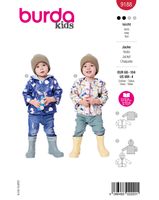 Burda Schnittmuster 9188 Kinder Jacke Burda Schnittmuster 9188 Kinder Jacke – Packung Vorderseite mit allen Modellvarianten