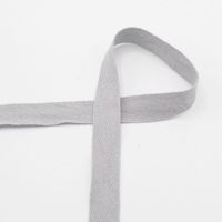Twill Tape Köper Baumwollband Meterware Grey 20mm Breite Twill Tape Köperband Baumwolle Grey 20mm Breite flach liegend, Köperstruktur, 100% Baumwolle