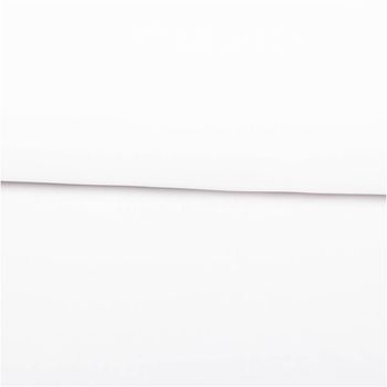 Gardinenstoff Stores Voile mit Bleiband Meterware einfarbig weiß transparent 3,0m Höhe Einfarbiger weisser Stoff in Nahaufnahme mit klaren, sauberen Linien und glatter Oberflaeche.