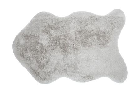 Fellteppich aus Kunstfell in Fellform, natur, 60x90 cm, freigestellte Ansicht von oben Fellteppich aus Kunstfell in Fellform, natur, 60x90 cm, freigestellte Ansicht von oben